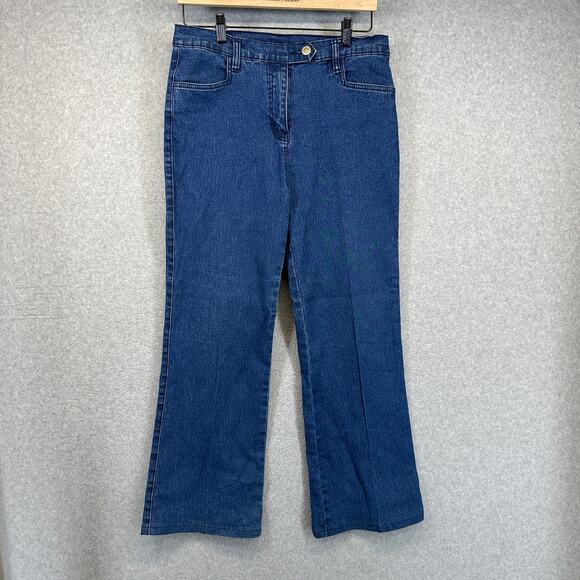 DG2 By Diane Gilman Jeans Womens Size 6T Blue Ramie Blend Stretch Denim Bootcut - Picture 1 of 13